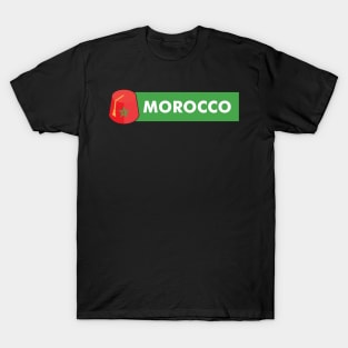 Morocco, moroccan tarbouch with moroccan flag T-Shirt